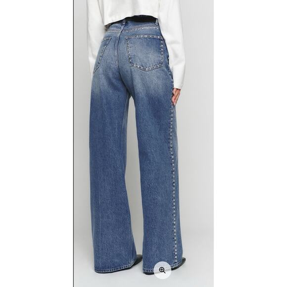REFORMATION Cary High Rise Slouchy Wide Leg Jeans Size 28 2448 - Picture 3 of 13